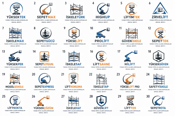 Yüksek İrtifa Çalışma Ekipmanları (İskele, Sepet) Logo Tasarımları