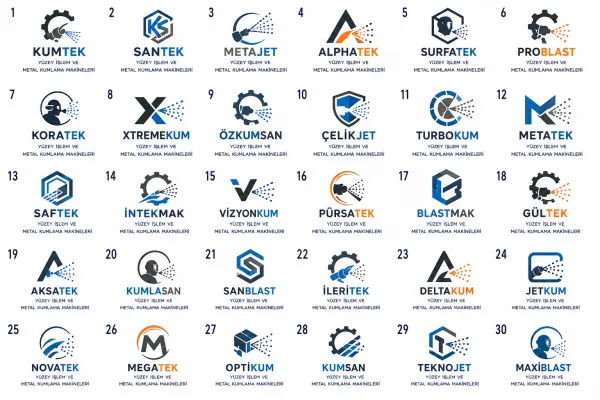 Yüzey İşlem Ve Metal Kumlama Makineleri Logo Tasarımları