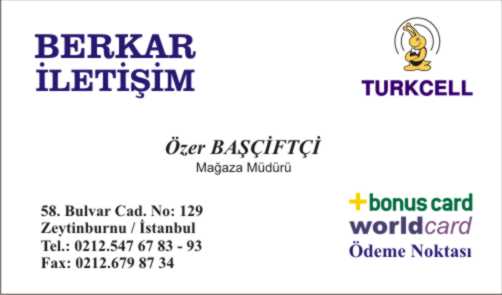 Kartvizit Çalışması