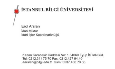 Kartvizit Çalışması