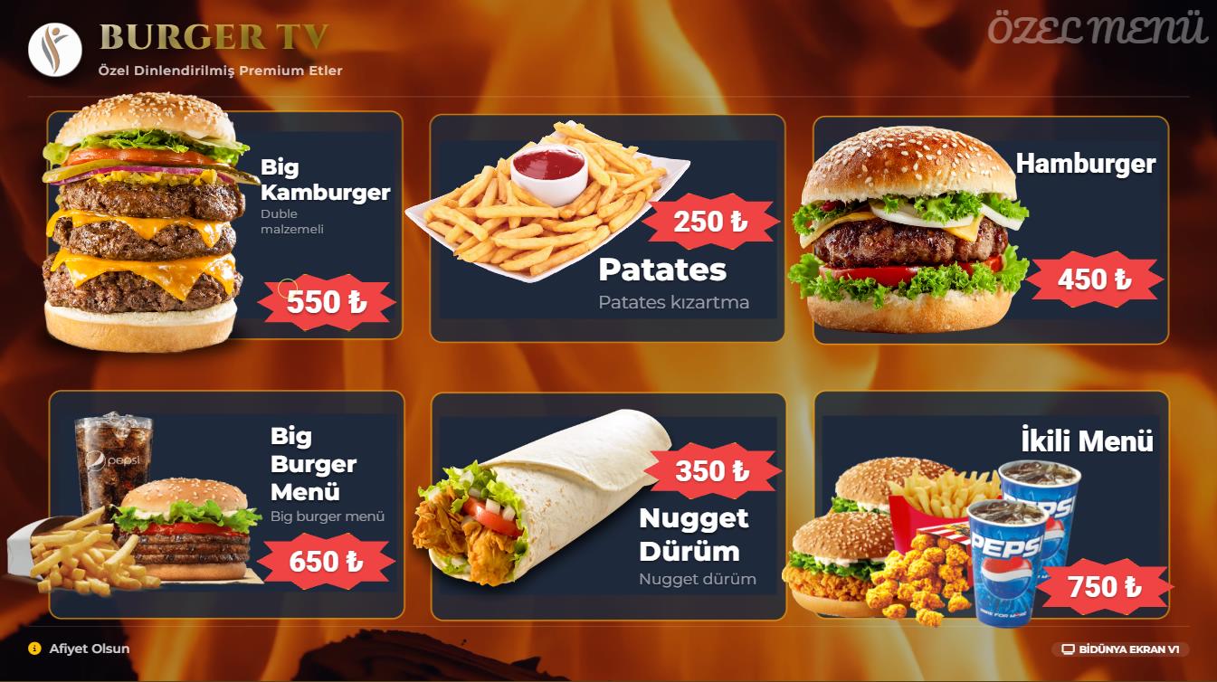 6lı Hamburger