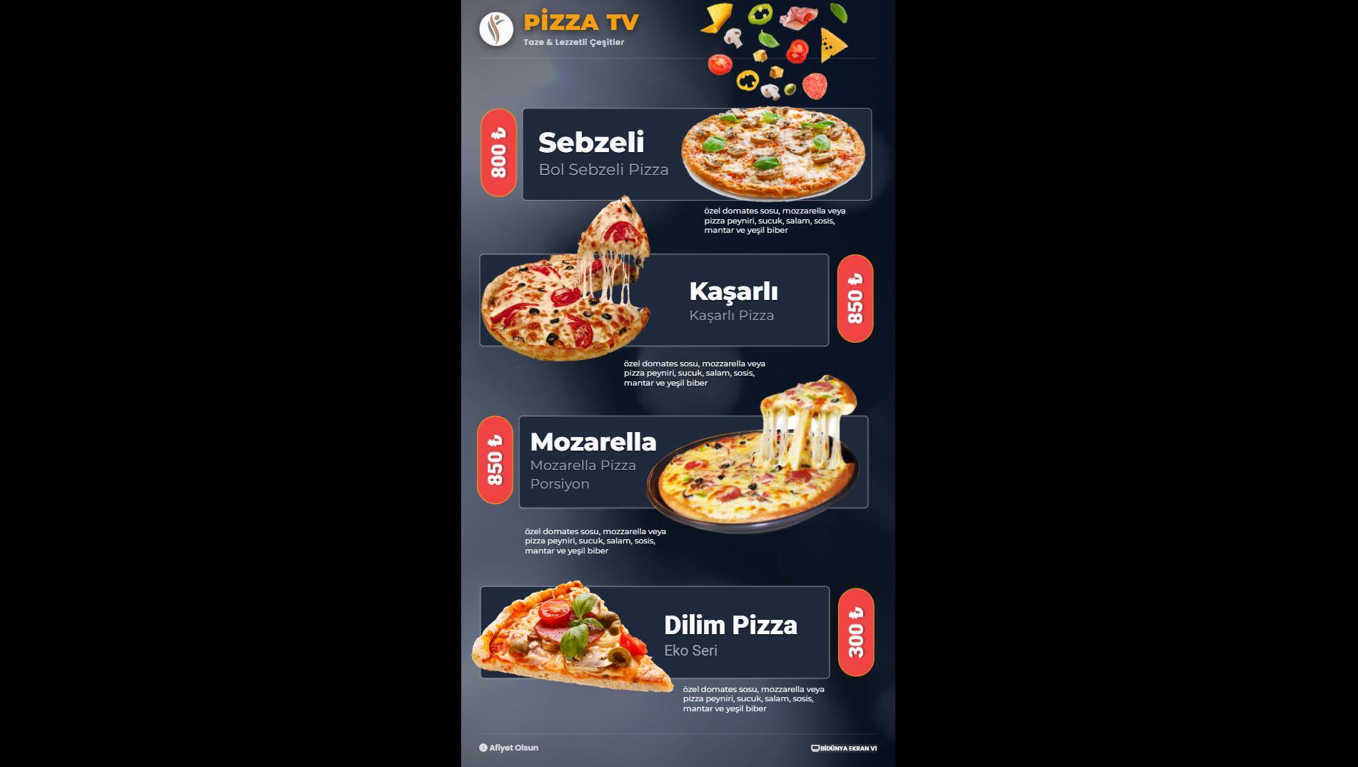 4lü Pizza Dikey