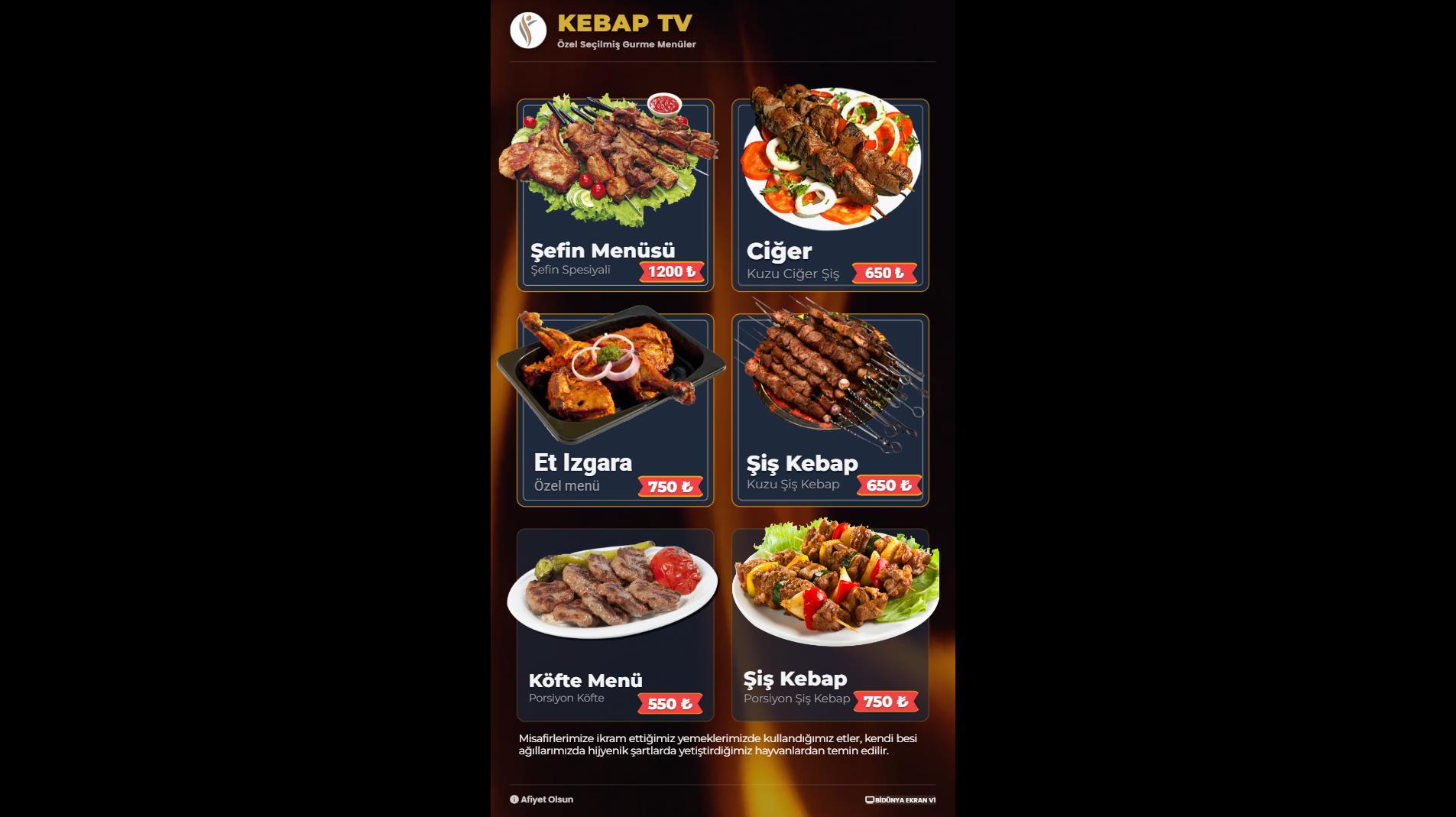 6lı Kebap Dikey